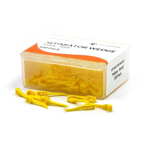 Rhondium Separator Wedge – Small - Yellow - 100 Pack