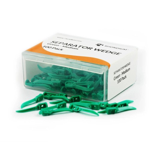 Rhondium Separator Wedge – Medium - Green - 100 Pack