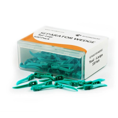 Rhondium Separator Wedge - Large - Teal - 100 Pack