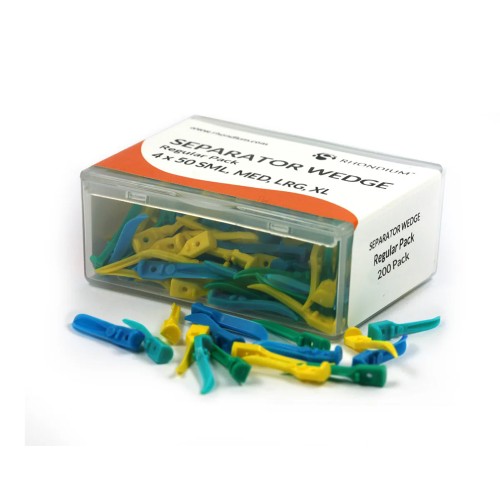 Rhondium Separator Wedge – Regular Pack - 200 Pack (50 of each Separator Wedge)