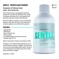Air Polisher Prophylaxis Powder - Gentle: 200g/bottle (glycine) - Qty 4 Bottles