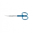 Blue Titanium Handle Curved Graft Scissor