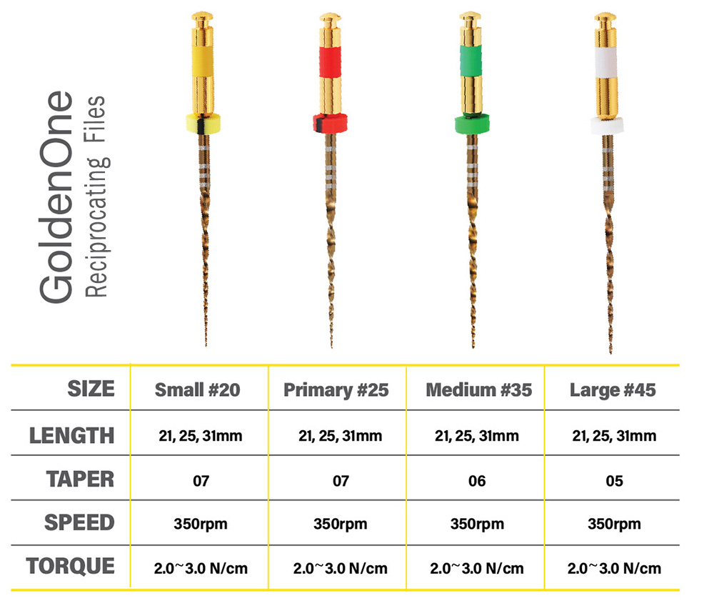 GoldenONE Rotary Files Chart