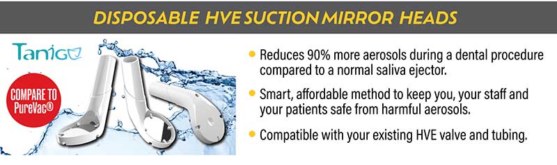Tanigo HVE Suction Mirror Heads - Qty 50